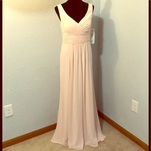NWT BILL LEVKOFF Chiffon gown with V front & back